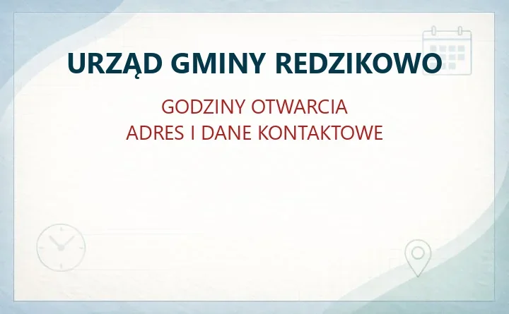 URZĄD GMINY REDZIKOWO w Słupsku – godziny otwarcia i dane kontaktowe