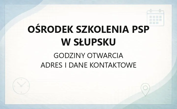 Wojewódzki Ośrodek Szkolenia w Słupsku - kontakt, godziny, informacje