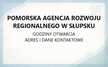 Pomorska Agencja Rozwoju Regionalnego w Słupsku - kontakt, godziny, informacje