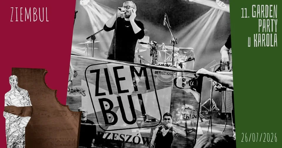 Grafika promocyjna wydarzenia 11. Garden Party u Karola – ZIEMBUL w Słupsku