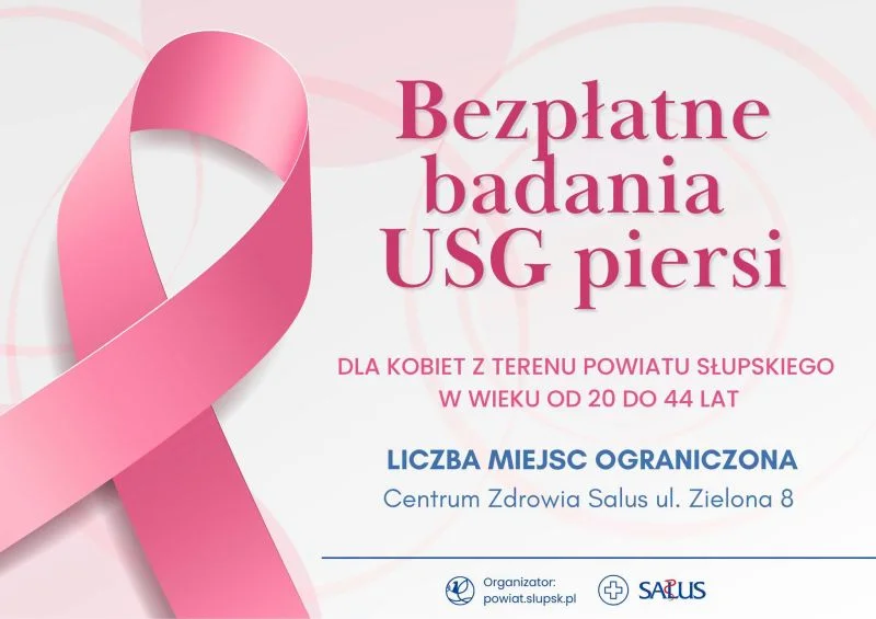 Grafika promocyjna wydarzenia Bezpłatne badanie piersi