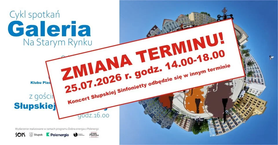 Grafika promocyjna wydarzenia Galeria na Starym Rynku – pamięci Stefana Morawskiego w Słupsku
