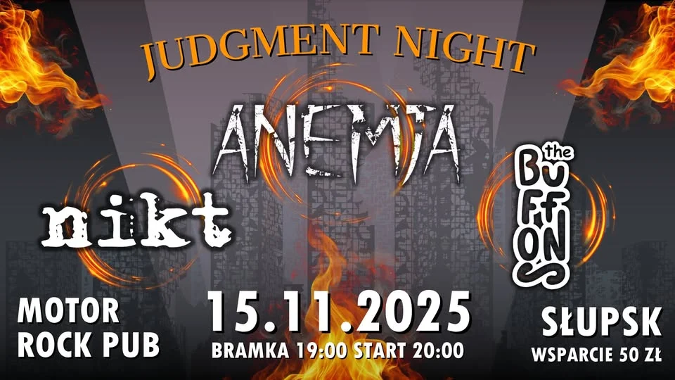Obrazek przedstawia grafikę promocyjną wydarzenia Koncert hardcore i rocka w Motor Rock Pub w Słupsku