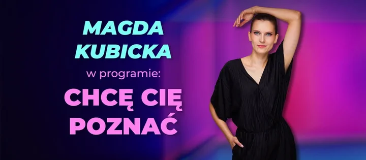 Obrazek przedstawia grafikę promocyjną wydarzenia Stand-up z Magdą Kubicką — dodatkowy termin w Słupsku