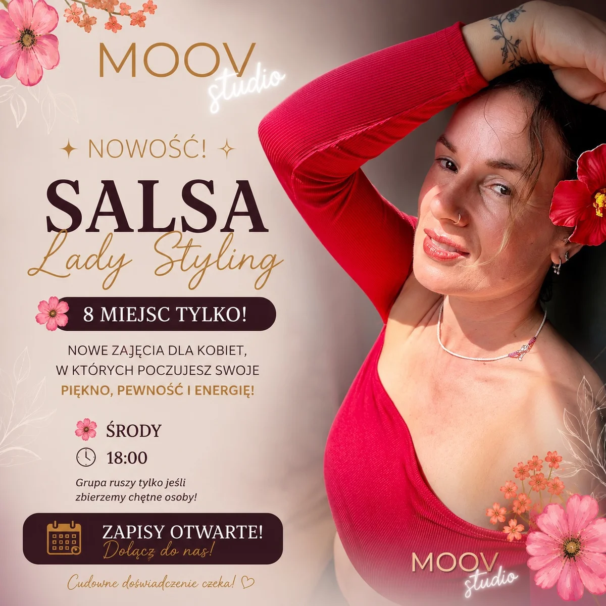 Grafika promocyjna wydarzenia START Salsa Lady Styling – kobieca salsa