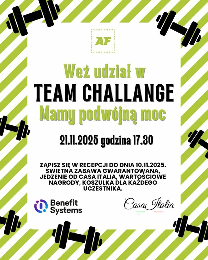 Grafika promocyjna wydarzenia TEAM CHALLENGE – Mamy podwójną moc! Zawody w parach w Słupsku