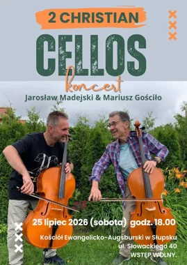 Grafika promocyjna wydarzenia 2 CHRISTIAN CELLOS koncert w Słupsku
