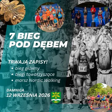 Grafika promocyjna wydarzenia 7. Bieg pod Dębem