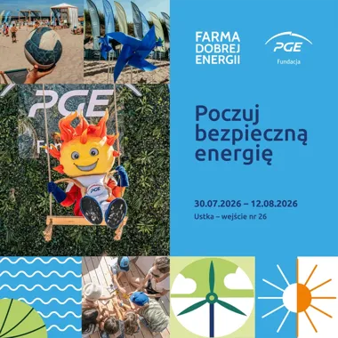 Grafika promocyjna wydarzenia Farma Dobrej Energii Fundacji PGE