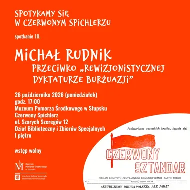 Grafika promocyjna wydarzenia Prelekcja o Kazimierzu Mijalu i KPP w Słupsku