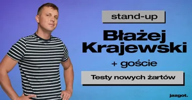 Grafika promocyjna wydarzenia Błażej Krajewski – Testy nowych żartów w Słupsku: II termin