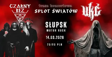 Grafika promocyjna wydarzenia Splot Światów: CZARNY BEZ & UKĆ — trasa w Motor Rock Pub (Słupsk)