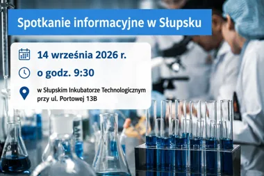 Grafika promocyjna wydarzenia Spotkanie informacyjne dla słupskich przedsiębiorców