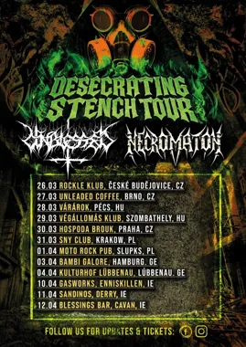 Grafika promocyjna wydarzenia Desecrating Stench Tour: Unblessed + Necromaton w Słupsku