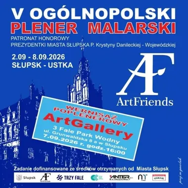 Grafika promocyjna wydarzenia V Ogólnopolski Plener Malarski Słupsk-Ustka