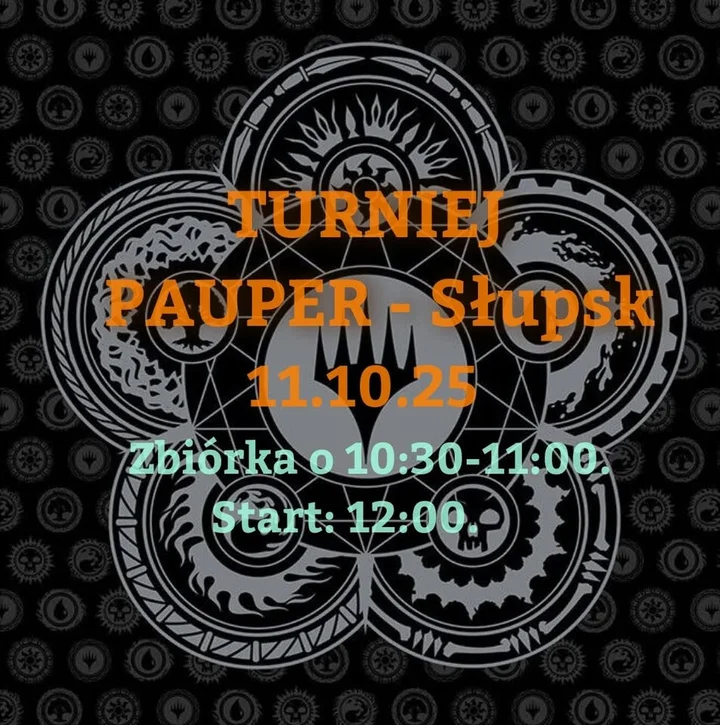 Obrazek przedstawia grafikę promocyjną wydarzenia Turniej karciany PAUPER w Słupsku