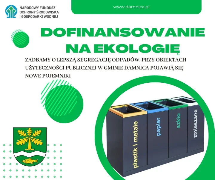 Prawie 30 tys. zł dla gminy Damnica. Pojemniki pojawią się przy świetlicach