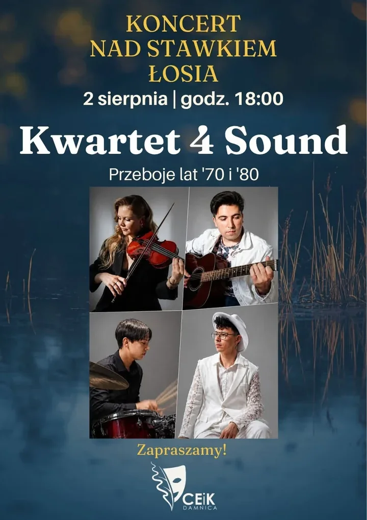 Nad Stawkiem Łosia zabrzmią hity sprzed lat. Zagra kwartet 4 Sound