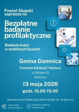 W Damnicy ruszą bezpłatne badania osteoporozy. Zaplanowano 45 miejsc