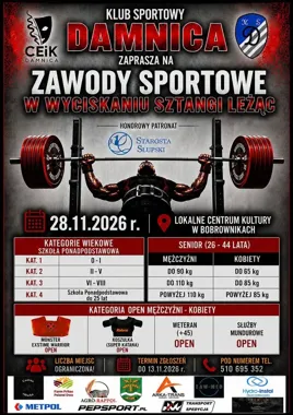 Sztanga, rywalizacja i ograniczona liczba miejsc. Zawody w Bobrownikach