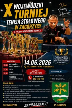 Jubileuszowy turniej tenisa stołowego w Zagórzycy. Zagrają o Puchar Wójta
