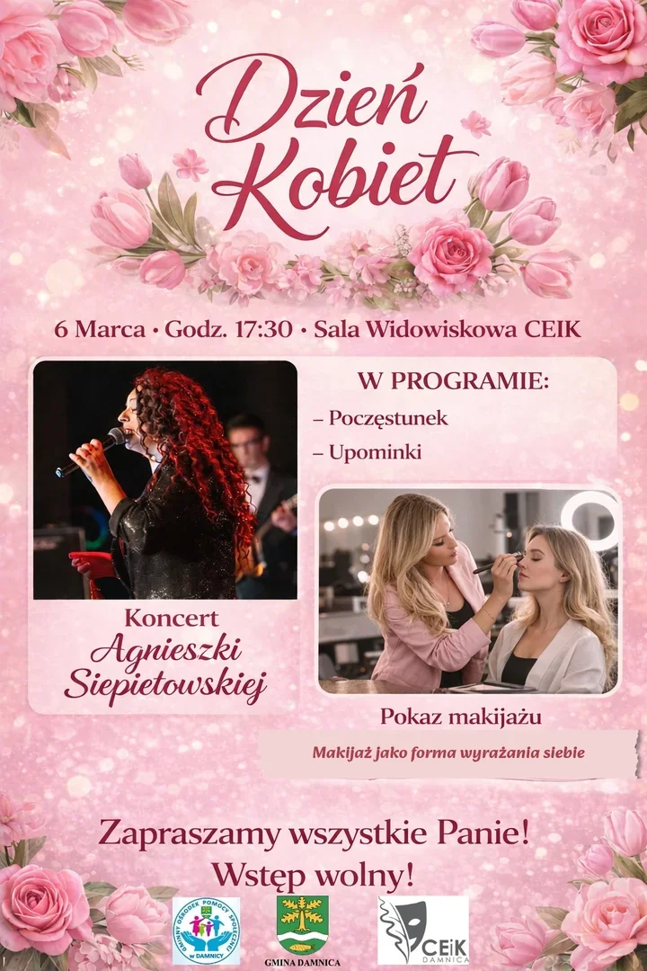 Wieczór dla pań w Damnicy – koncert i pokaz makijażu w sali widowiskowej