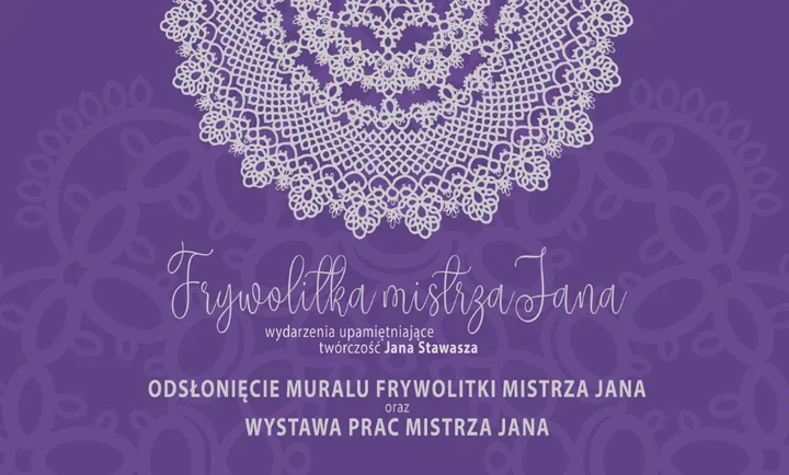 W Słupsku frywolitka wychodzi na mur - mural Mistrza Jana