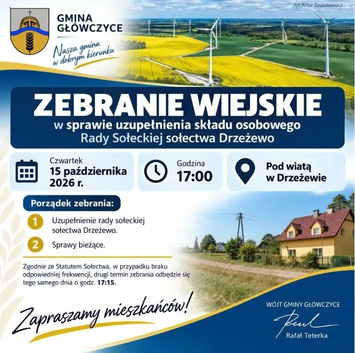 Drzeżewo uzupełni skład Rady Sołeckiej. Drugi termin już po kwadransie