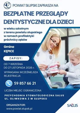 Bezpłatne przeglądy dentystyczne dla dzieci z gminy Kępice