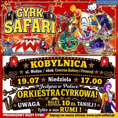Cyrk Safari przyjedzie do Kobylnicy. W programie koła śmierci