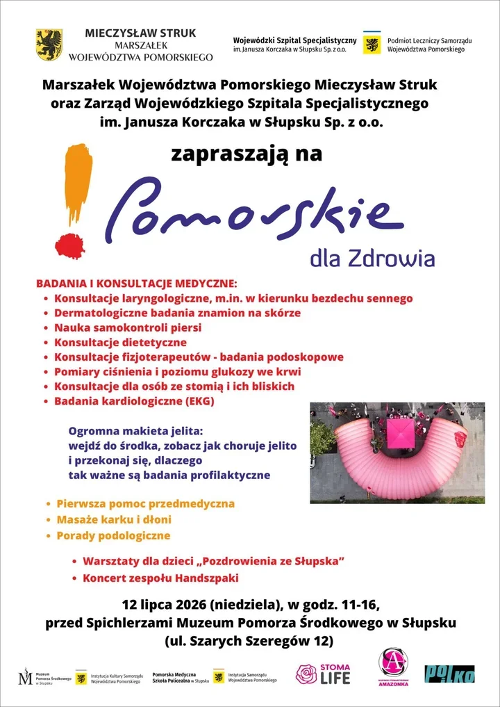 Zdrowie, muzyka i makieta jelita - Słupsk szykuje niedzielę profilaktyki