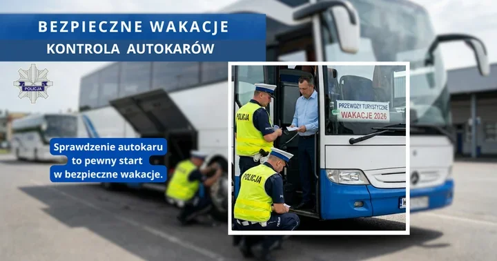 Słupsk przed wakacjami sprawdza autokary - jeden protokół może zatrzymać wyjazd