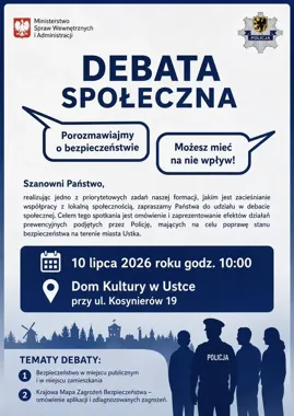 W Ustce policja zbiera głos mieszkańców - rozmowa o bezpieczeństwie już 10 lipca
