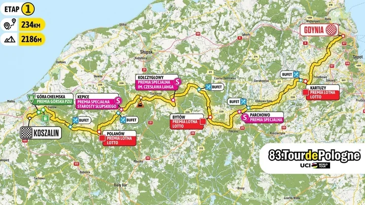 Tour de Pologne przejedzie przez powiat słupski. Będą zamknięte drogi